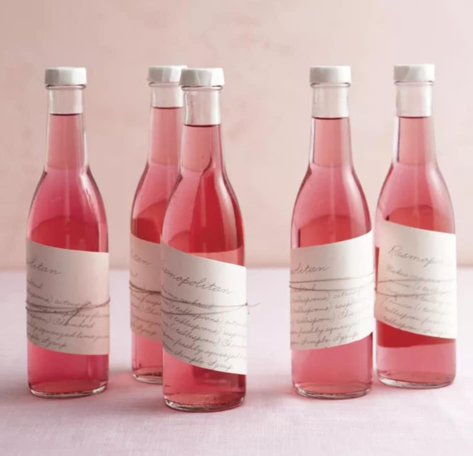 A display of pink gin